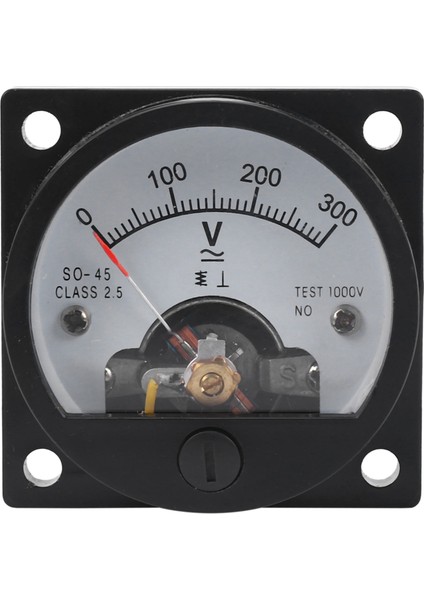 Ac 0-300V Yuvarlak Analog Dial Panel Metre Voltmetre Ölçer Siyah (Yurt Dışından)