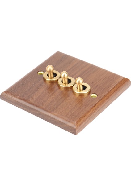 Retro Amerikan Endüstriyel Stil Işık Anahtarı Prizi, Masif Ahşap Pirinç Geçiş Anahtarı Plakası, Antik Evde Kalma Anahtarı(3) (Yurt Dışından) fırsatları