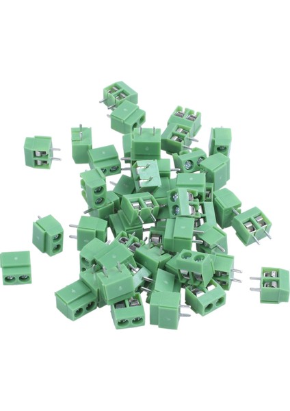 50 Adet 2 Pin 5 mm Pinch Pcb Mount Vidalı Terminal Bloğu Konnektörü 300V 10A (Yeşil) (Yurt Dışından)