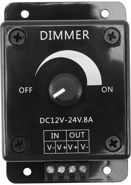Siyah LED Dimmer Anahtarı Dc 12V 24V 8A Ayarlanabilir Parlaklık Lamba Ampul Şerit Sürücü Tek Renkli Işık Güç Kaynağı Denetleyicisi (Yurt Dışından)