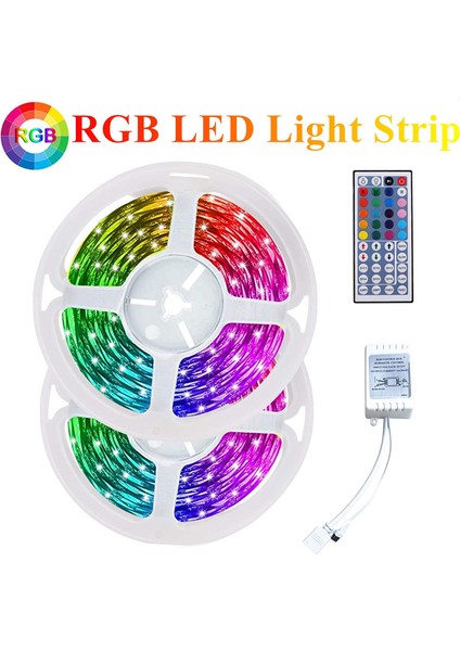10 M Rgb Işık Şeridi 3528 600LED Noel Oturma Odası Yatak Odası Için 44 Tuşlu Uzaktan Kumanda + Denetleyici ile Esnek Işık (Yurt Dışından)