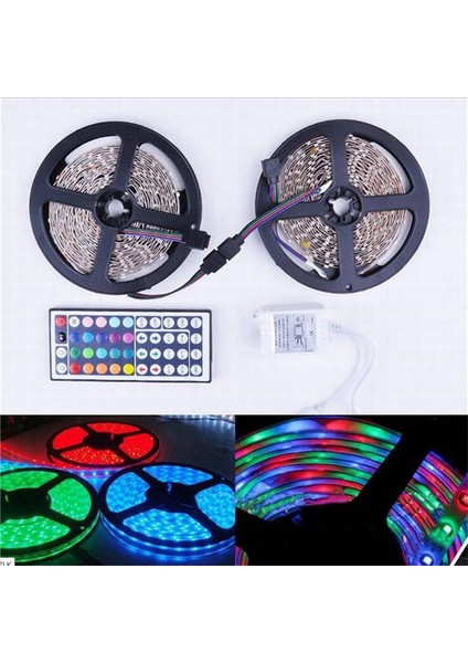 10 M Rgb Işık Şeridi 3528 600LED Noel Oturma Odası Yatak Odası Için 44 Tuşlu Uzaktan Kumanda + Denetleyici ile Esnek Işık (Yurt Dışından)