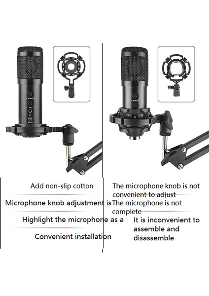 Evrensel Profesyonel Kondenser Mikrofon Mic Shock Mount Tutucu Stüdyo Kayıt Braketi (Yurt Dışından)