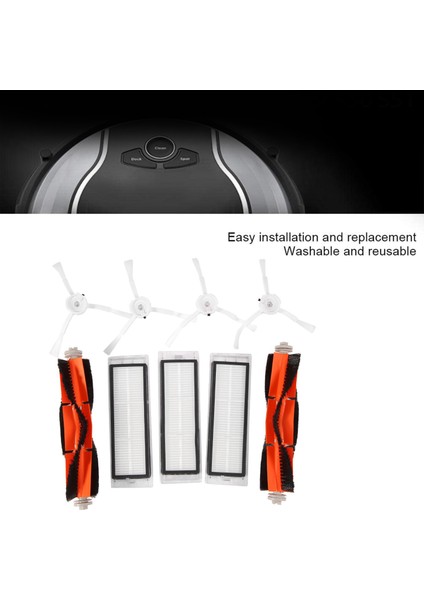 9'lu Paket Filtre Hepa Yan Fırça Ana Fırça Mı S50 S51 S55 S5 Xiaowa Elektrikli Süpürge Yedek Parça Aksesuarları (Yurt Dışından) modelleri