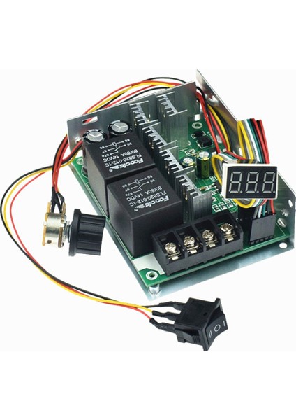 Pwm Dc Motor Hız Kontrol Cihazı Dijital Ekran 0-100% Ayarlanabilir Sürücü Modülü Girişi Max 60A (Yurt Dışından)