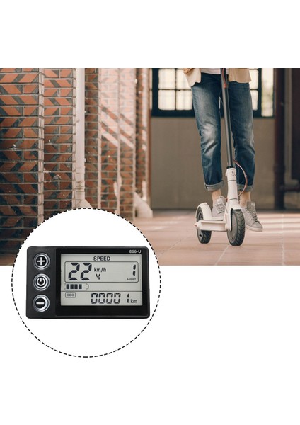 24V 36V 48V 60V 866 Denetleyici Dashboard + Fren Kolu + Anahtarı Elektrikli Bisiklet LCD Ekran Elektrikli E-Bisiklet Scooter (Yurt Dışından)