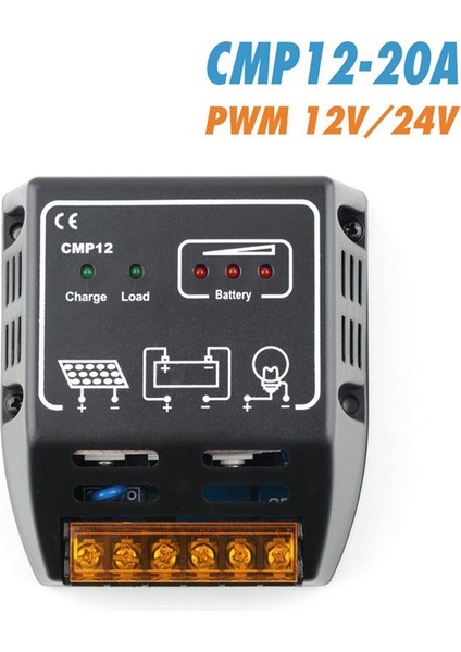 Solar Kontrol Cihazı CMP12 20A 12V/24V Solar Izleme Pv Pwm (Yurt Dışından)