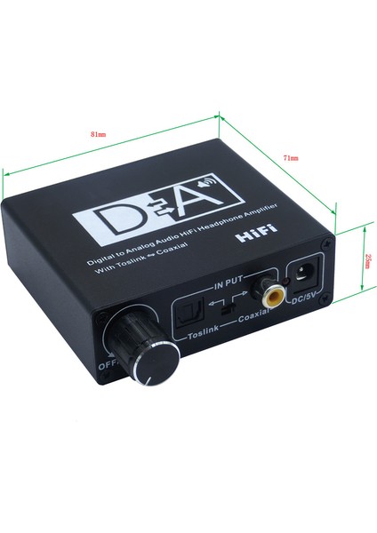Hifi Dac Amp Dijital Analog Ses Dönüştürücü Rca 3.5mm Kulaklık Amplifikatörü Toslink Optik Koaksiyel Çıkış (Yurt Dışından)
