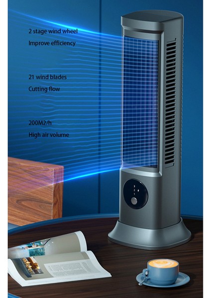 Masaüstü Bladeless Fan, USB Şarj Edilebilir Taşınabilir Klima 3 Hız Sessiz Masa Kulesi Fanı (Yurt Dışından) fırsatları
