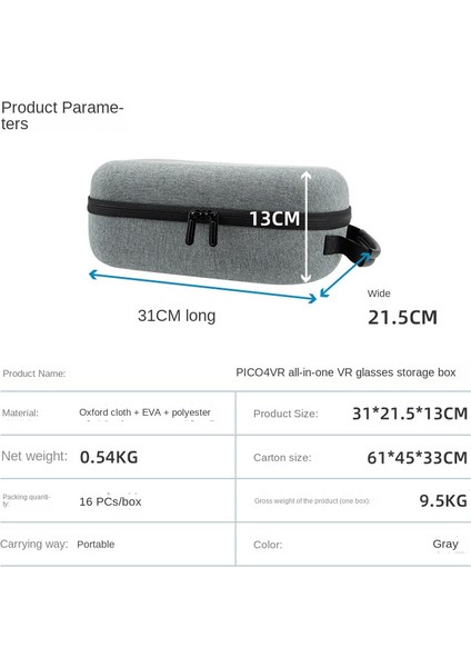 Pico 4 Için Vr Aksesuarları Vr Kulaklık Seyahat Pico 4 Pro Için Taşıma Çantası Koruyucu Çanta Sert Saklama Kutusu (Yurt Dışından) fiyatları