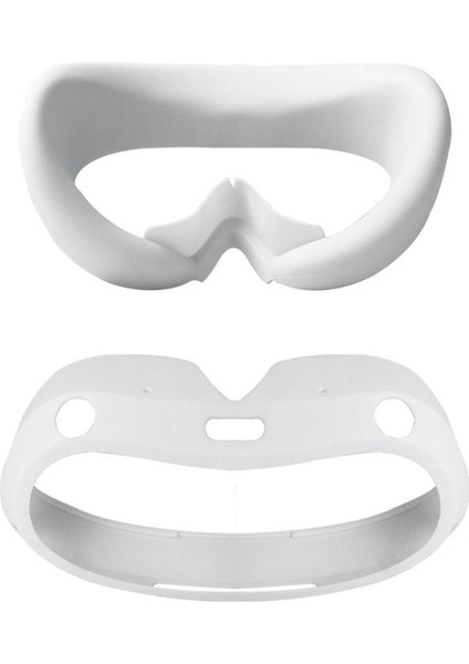 Pıco 4 Için Koruyucu Kılıf+Yüz Maskesi Atmayı Önleyici Kulaklık Kapağı Pico 4 Için Yumuşak Silikon Koruyucu Kapak (Beyaz) (Yurt Dışından)