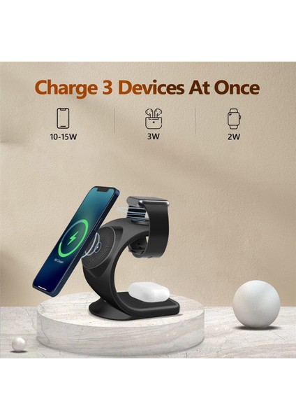 3'ü 1 Arada Manyetik Kablosuz Şarj Cihazı, 13 12 Plus Pro Max, 1-8 Için Şarj Istasyonu Standı, (Yurt Dışından) modelleri