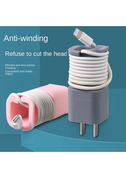 13 12 Şarj Koruyucu Kılıf 18 W 20 W Silikon Kapak Kabuk USB Kablosu Koruyucu Veri Kablosu Sarıcı, Pembe (Yurt Dışından)