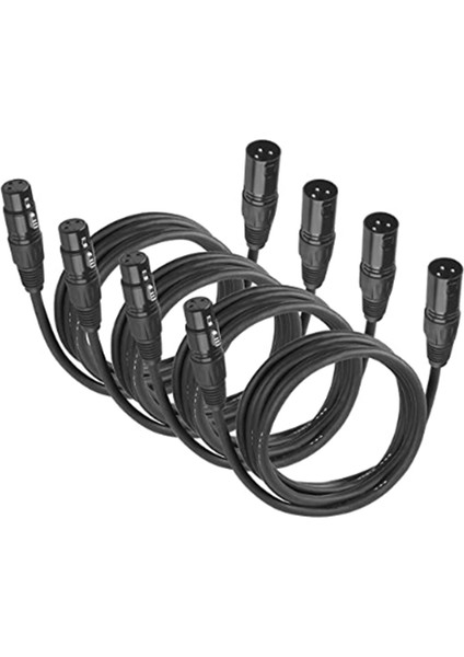 Mikrofon Kablosu 10FT Xlr Kablosu Sahne Işık Kablosu Tel 3 Pin Erkek - Dişi Konnektör Mikrofonlar ve Sahne Işıkları Için (Yurt Dışından)