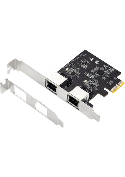 Pcıe Çift Gigabit Ethernet Denetleyici Kartı RTL8111H Cips Sunucu Ağı 2 RJ45 Bağlantı Noktası Lan Adaptörü Zcard 10/100/1000 Mbps (Yurt Dışından)
