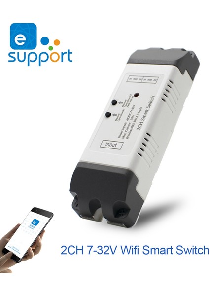 Wifi Için 2ch Anahtar Modülü Akıllı Ev Otomasyonu Motor Anahtarı 2 Kanal Uzaktan Kumanda Röle Ac/dc 7-32 V Wifi Sadece (Yurt Dışından) fırsatları