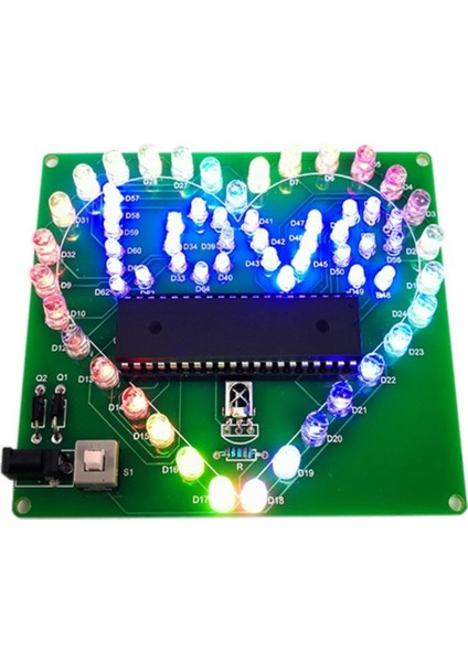 Dıy Elektronik Kiti Renkli LED Flaş Aşk Kalp Dıy Uzaktan Kumanda Lehimleme Projesi Kiti Kabuk Olmadan Hediye (Yurt Dışından)