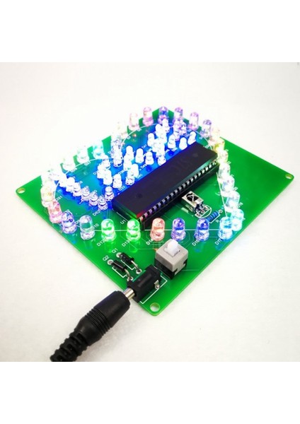 Dıy Elektronik Kiti Renkli LED Flaş Aşk Kalp Dıy Uzaktan Kumanda Lehimleme Projesi Kiti Kabuk Olmadan Hediye (Yurt Dışından)