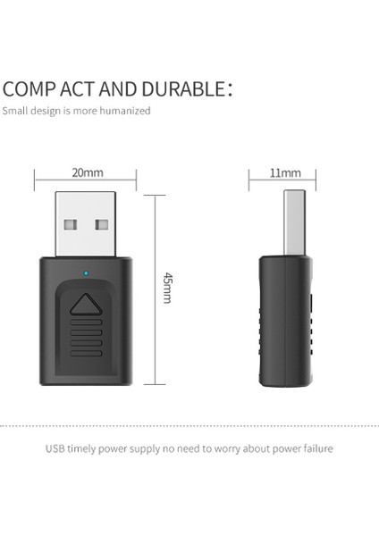 4 In 1 USB Bluetooth 5.0 Ses Alıcısı Verici Adaptörü Rca 3.5 mm Pc Tv Kulaklık Ev Araba Stereo (Yurt Dışından)