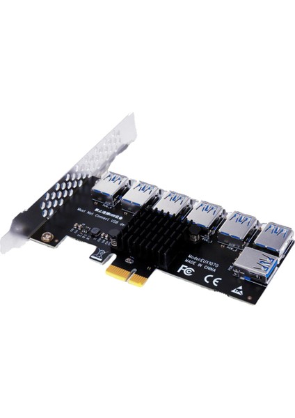 7 Port Pcıe Yükseltici Kart Pcıe Adaptör Kartı Pci Express Çarpan Hub Pcıe 1x Adaptörü Btc Madencilik Genişletme Kartı (Yurt Dışından) fiyatları