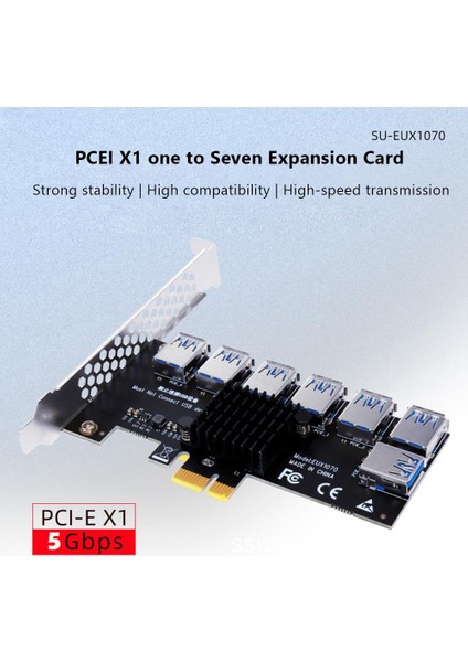 7 Port Pcıe Yükseltici Kart Pcıe Adaptör Kartı Pci Express Çarpan Hub Pcıe 1x Adaptörü Btc Madencilik Genişletme Kartı (Yurt Dışından) modelleri