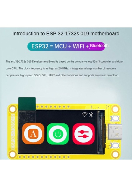2 Adet ESP32-S3 1.9 Inç Ekranlı Lvgl Geliştirme Kurulu Wıfı ve Bluetooth 170X320 Akıllı Ekran Tft Modülü (Yurt Dışından)