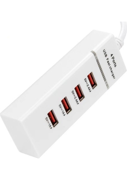 4 Port USB Hızlı Şarj Seyahat Adaptörü 5 V 3A Qc 3.0 Telefonlar Için Hızlı Şarj Cep Telefonu Için USB Hub Abd Plug Siyah (Yurt Dışından)