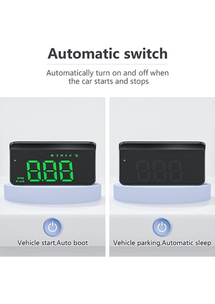 Araba Hud Heads Up Display, Hızlı Dijital Gps Hız Göstergesi, Seyahat Yönü Fonksiyonu, Tüm Araçlar Için Uygun (Yurt Dışından)