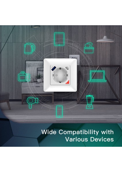 Wifi Tuya Akıllı Priz Hızlı Şarj USB C Tipi App Alexa Google Home Için Uzaktan Kumanda Ses Kontrolü Ab Tak (Yurt Dışından) fiyatları