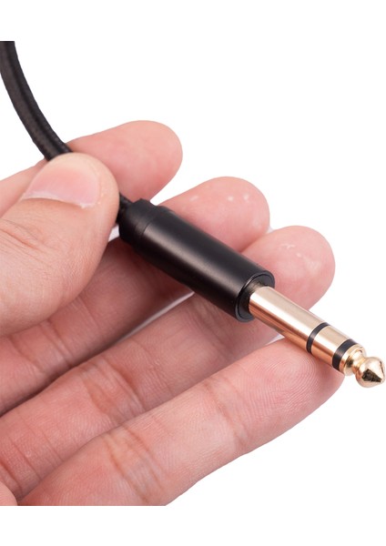 3.5mm Ila 6.35MM Adaptör Aux Kablosu Mikser Amplifikatör Için Altın Kaplama 3.5 Jack 6.5 Jack Erkek Ses Kablosu, 3 Metre (Yurt Dışından)