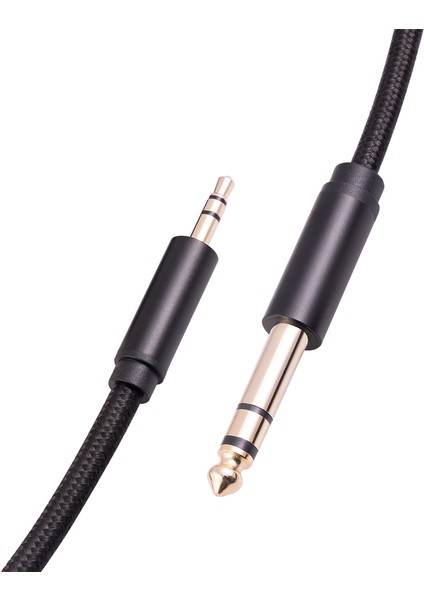 3.5mm Ila 6.35MM Adaptör Aux Kablosu Mikser Amplifikatör Için Altın Kaplama 3.5 Jack 6.5 Jack Erkek Ses Kablosu, 3 Metre (Yurt Dışından)