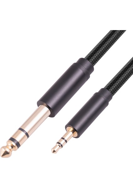 3.5mm Ila 6.35MM Adaptör Aux Kablosu Mikser Amplifikatör Için Altın Kaplama 3.5 Jack 6.5 Jack Erkek Ses Kablosu, 3 Metre (Yurt Dışından)