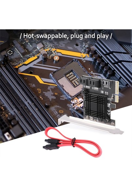 Pcıe - 5 Bağlantı Noktalı Sata Iıı 6 Gb/sn Sata Denetleyici Genişletme Kartı JMB585 Bilgisayar Kasası Adaptör Kartı (Yurt Dışından) modelleri