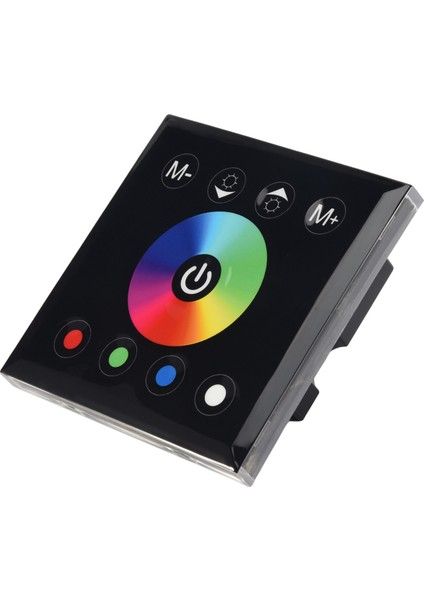 DC12V-24V Rgb / Rgbw Duvara Monte Denetleyici Cam Panel LED Şeritler Için Dimmer Lamba Siyah (Yurt Dışından)