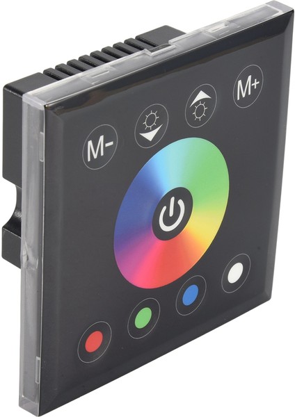 DC12V-24V Rgb / Rgbw Duvara Monte Denetleyici Cam Panel LED Şeritler Için Dimmer Lamba Siyah (Yurt Dışından)