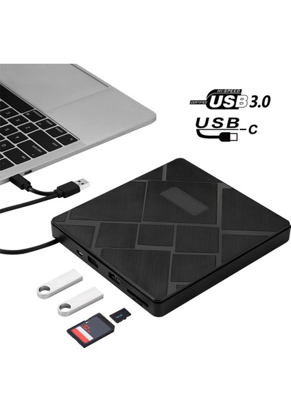 Usb3.0 DVD Yazıcı DVD Rw CD Yazıcı Harici Optik Sürücü Cd/dvd Oynatıcı Dizüstü Windows Pc Için Tf/sd Kart Okuyucu (Yurt Dışından) fiyatları
