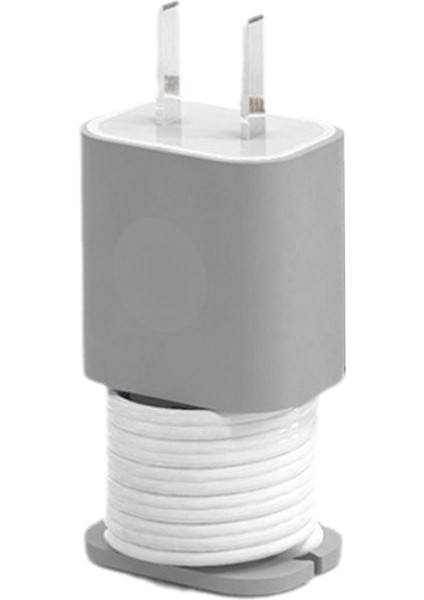 13 12 Şarj Koruyucu Kılıf 18W 20W Silikon Kapak Kabuk USB Kablosu Koruyucu Veri Kablosu Sarıcı, Gri (Yurt Dışından)