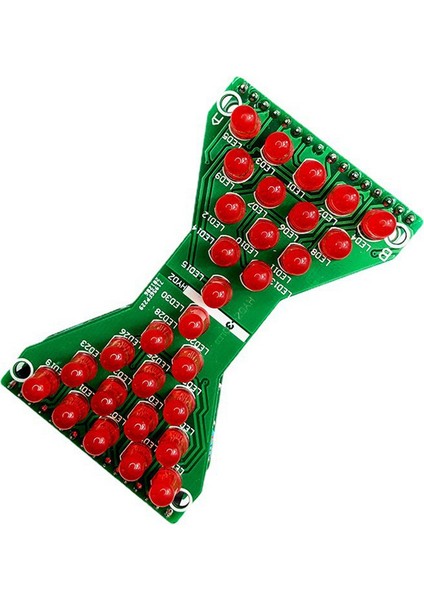30 Elektronik Kum Saati LED Dıy Kiti Çift Katmanlı Pcb Kurulu Bileşenleri Lehimleme Uygulama Paketi Kırmızı LED Kırmızı Işık (Yurt Dışından) fiyatları