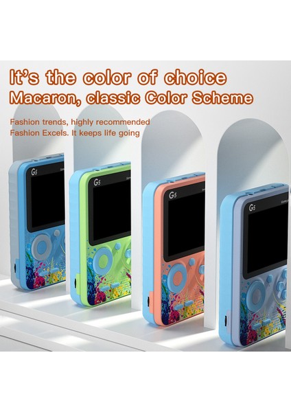 G5 Retro Video Oyun Konsolu Elde Taşınabilir Oyun Oyuncu 3.0 Inç Cep Oyun Denetleyicisi Dahili 500 Oyun, Gri-Mavi (Yurt Dışından) fiyatları