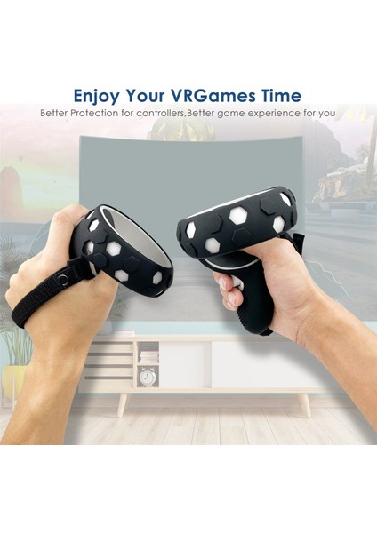 Silikon Koruyucu Kapak Shell Kılıf 2 Vr Kulaklık Için Yüz Kapağı Göz Pedi Kolu Kavrama Vr Aksesuarları-Kırmızı (Yurt Dışından) modelleri