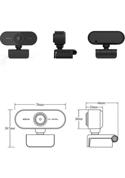 1080P Mikrofonlu Web Kamerası Pc Dizüstü, Zoom, Skype, Facetime, Windows, Linux Için Hd Web Kamerası USB Kamera (Yurt Dışından)