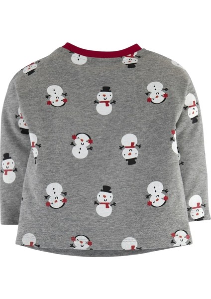 Unixes Kardan Adam Pamuk&cotton Yılbaşı Çocuk Pijama Takımı modelleri