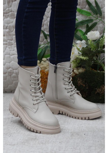 351271 Bej Kalın Taban Sıcak Astar Kadın Bot fiyatları