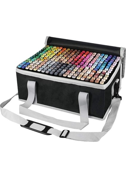 Çift Taraflı Uçlu Marker Keçeli Kalem Seti 262'LI Çantalı Markör