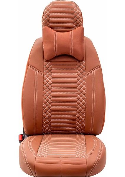 Subaru Xv Uyumlu Deri Oto Koltuk Kılıfı Ön-Arka 5li Set Special Seri Tarçın
