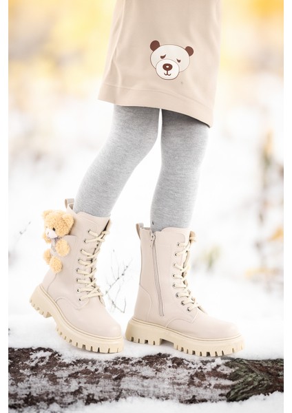 Stanko Ayıcıklı Fermuarlı Kız Çocuk Günlük Bot Ayakkabı modelleri