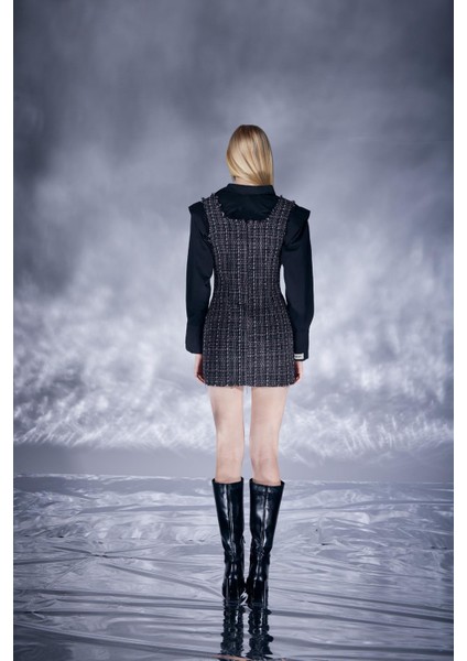 Tweed Elbise Siyah indirimleri