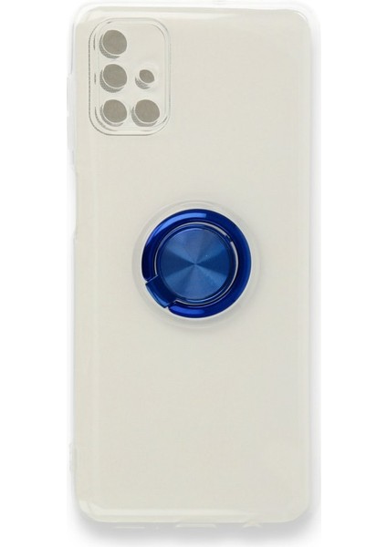 Samsung Galaxy A12 Kılıf Gros Yüzüklü Şeffaf Silikon