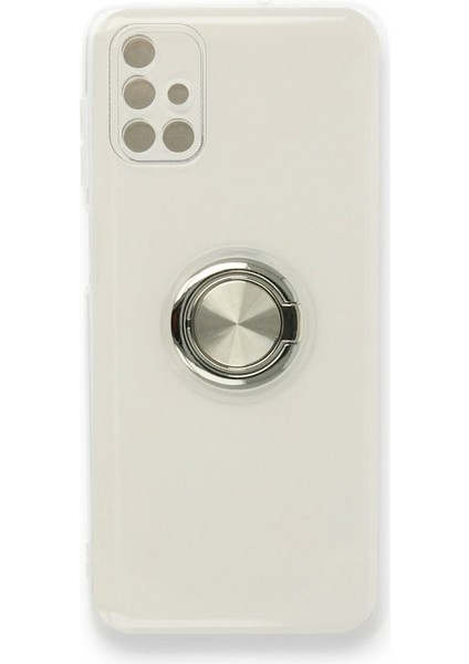 Samsung Galaxy A12 Kılıf Gros Yüzüklü Şeffaf Silikon