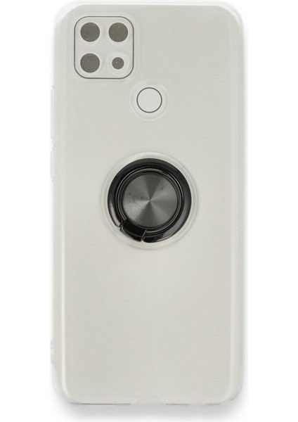 Samsung Galaxy A12 Kılıf Gros Yüzüklü Şeffaf Silikon